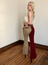Load image into Gallery viewer, vintage 1960s 70s color block flared pants