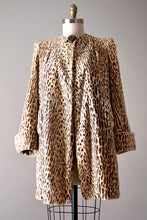 Load image into Gallery viewer, vintage 1940s faux leopard coat