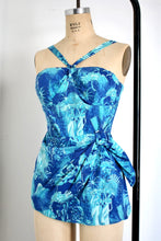 Load image into Gallery viewer, vintage 1950s Alfred Shaheen romper swimsuit {XS-M}