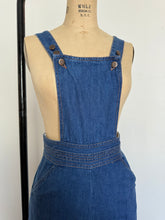 Load image into Gallery viewer, vintage 1970s denim overalls {s}