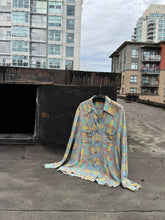 Load image into Gallery viewer, vintage 1940s long sleeve rayon shirt