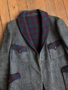 vintage 1920s wool smoking jacket