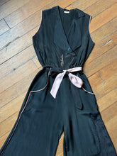 Load image into Gallery viewer, vintage 1930s silk beach pyjamas jumpsuit {s}