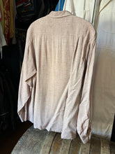 Load image into Gallery viewer, vintage 1950s flecked rayon long sleeve shirt loop collar