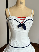 Load image into Gallery viewer, vintage 1950s nautical swimsuit by Petti {xs}