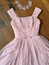 Load image into Gallery viewer, vintage 1950s pink prom dress {xs}