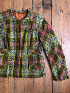 vintage 1960s green wool jacket {s/m}