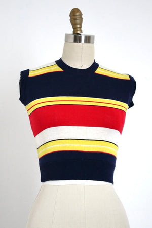 NOS vintage 1950s striped knit top