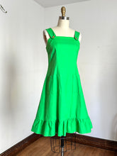 Load image into Gallery viewer, vintage 1960s green pinafore dress {s}