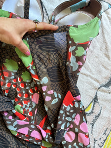vintage 1960s floral swimsuit {xs-m}