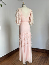 Load image into Gallery viewer, vintage 1930s pale pink silk evening gown {xs}