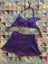 Load image into Gallery viewer, vintage 1940s purple striped bikini {s}
