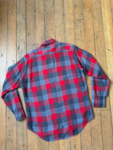 Load image into Gallery viewer, vintage 1950s plaid rayon shirt