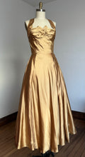 Load image into Gallery viewer, vintage 1950s gold gown {m}