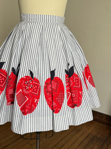 vintage 1950s 60s bandana print skirt {s/m}