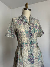 Load image into Gallery viewer, vintage 1950s sheer floral dress {m}