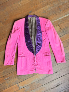 vintage 1950s PINK tuxedo jacket
