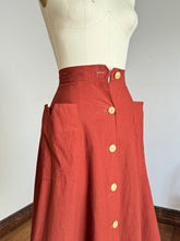 Load image into Gallery viewer, vintage 1930s brown skirt {xxs}