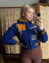 Load image into Gallery viewer, vintage 1960s hooded varsity jacket