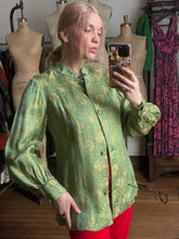 Load image into Gallery viewer, vintage 1960s green brocade jacket {m}