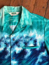 Load image into Gallery viewer, vintage 1960s cotton Surfer print Hawaiian shirt