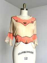 Load image into Gallery viewer, AS-IS vintage 1910s 20s silk sheer blouse {s/m}