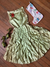 Load image into Gallery viewer, vintage 1950s green party dress {xs}