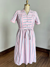 Load image into Gallery viewer, vintage 1940s cotton striped dress {2X}