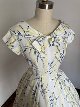 Load image into Gallery viewer, vintage 1950s botanical dress {xs}