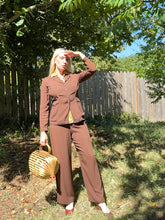 Load image into Gallery viewer, vintage 1940s leisure suit {xs} 40s pant suit slack suit