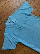 Load image into Gallery viewer, vintage 1950s blue lurex shirt