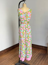 Load image into Gallery viewer, vintage 1960s floral jumpsuit {xs-L}