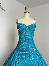 Load image into Gallery viewer, vintage 1950s novelty women print sun dress {s}