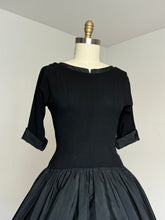 Load image into Gallery viewer, vintage 1950s black party dress {m}