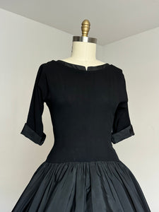 vintage 1950s black party dress {m}