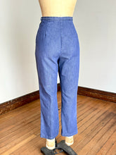 Load image into Gallery viewer, vintage 1960s side zip stretch denim {s with hips}