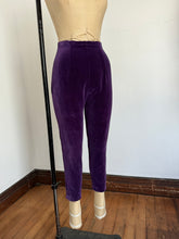 Load image into Gallery viewer, vintage 1950s purple velvet pants {xs}