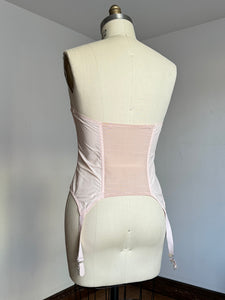 vintage 1950s pink bustier bralette bra {m}