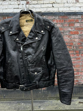 Load image into Gallery viewer, vintage 1950s Excelled horsehide biker jacket