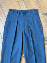 Load image into Gallery viewer, RARE vintage 1950s extra high waisted wool casual Hollywood trousers 34&quot;/35&quot;W