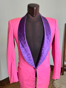 vintage 1950s PINK tuxedo jacket