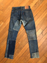 Load image into Gallery viewer, vintage LVC patched sample Red Line Big E jeans W31