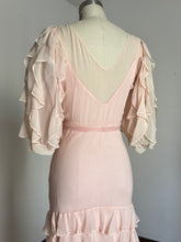 Load image into Gallery viewer, vintage 1930s pale pink silk evening gown {xs}