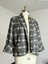 Load image into Gallery viewer, vintage 1950s grey cropped swing coat {up to XL}