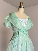 Load image into Gallery viewer, vintage 1960s lace wiggle dress with over dress set {xs}