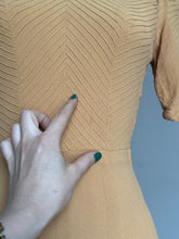 Load image into Gallery viewer, vintage 1930s mustard rayon dress {xs}