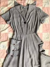 Load image into Gallery viewer, vintage 1950s bakelite button dress {m}