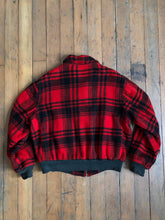 Load image into Gallery viewer, vintage 1950s red wool plaid Ricky cropped jacket