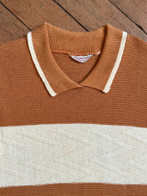 Load image into Gallery viewer, vintage 1940s 50s cable knit polo t shirt