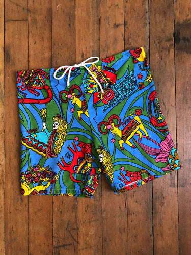 vintage 1960s zodiac Astrology shorts
